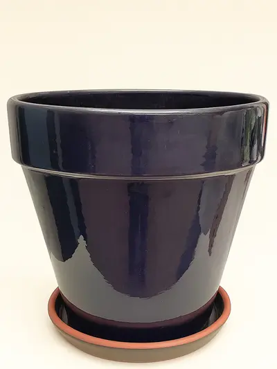 Lacivert Çift Sırlı 46 Cm -  Saksilar - Lalezar Botanik